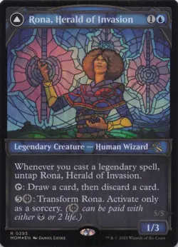 Rona, Herald of Invasion (Showcase) March of the Machine Foil Rare #295 NM MTG - Image 1