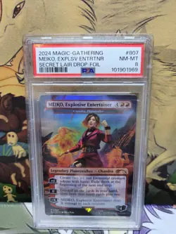 2024 Magic the Gathering Secret Lair Meiko, Explosive Entertainer Foil PSA 8 - Image 1