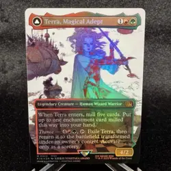 Magic the Gathering Terra, Magical Adept (Borderless) Final Fantasy Foil MTG TCG - Image 1