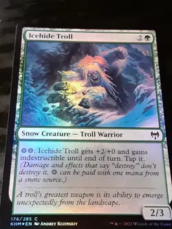 Icehide Troll FOIL , Kaldheim , Near Mint , MTG , FREE SHIPPING - Image 2