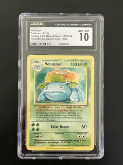 Venusaur Pokemon (2023) 003/034 Venusaur & Lugia Ex Deck Holo Gem Mint 10 CGC - Image 1