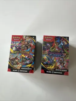 Pokemon TCG: Phantasmal Flames & Mega Evolution Booster Bundle (Lot of 2) - Image 1
