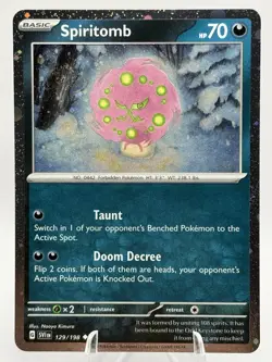 Spiritomb 129/198 Scarlet & Violet Cosmos Holo Rare Pokemon - NM 🌀TRIPLE SWIRL - Image 1