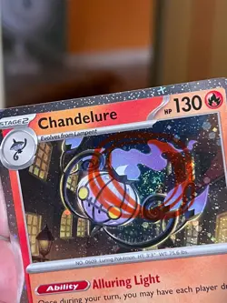POKEMON CHANDELURE 038/167 RARE COSMOS HOLO WITH SWIRL TWILIGHT MASQUERADE NM - Image 2