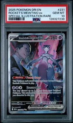 PSA 10 Team Rocket’s Mewtwo EX 231/182 SIR Destined Rivals 2025 Pokemon Gem Mint - Image 1