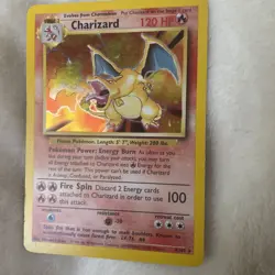 Charizard 4/102 Base Set Holographic Unlimited Rare Pokemon TCG - Image 2