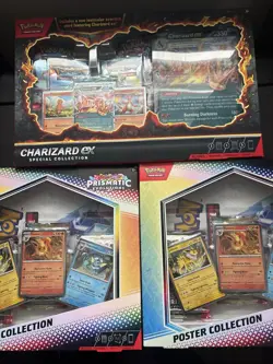 Pokemon TCG Charizard EX Special Collection Box Lot Plus 2 Prismatic Poster Coll - Image 1