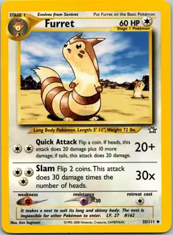 Furret - Neo Genesis #035/111 Pokemon tcg - Image 1