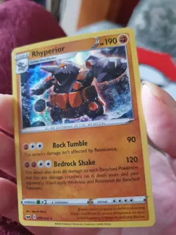 Pokemon Rhyperior 099/202 Sword And Shield Base Set Holo Rare - Image 1
