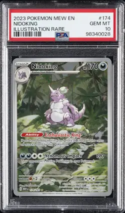 2023 POKEMON MEW EN-151 ILLUSTRATION RARE #174 NIDOKING PSA 10 - Image 1