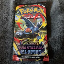 Pokemon TCG Mega Evolution Phantasmal Flames Booster Pack Factory Sealed - Image 1