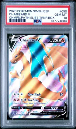 2020 POKEMON SWSH BLACK STAR PROMO #050 CHARIZARD V PSA 10 - Image 4