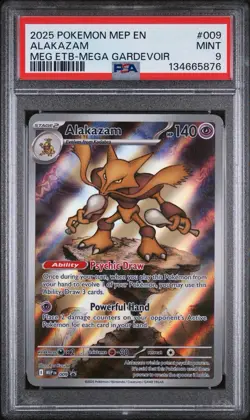 Pokemon 2025 MEP EN PSA 9 Holo Riolu #010 & Alakazam #009 Lot English - Image 4