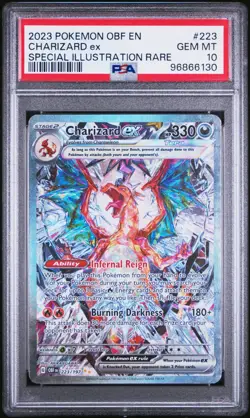 PSA 10 Charizard ex Special Illustration Rare 223/197 Obsidian Flames Pokemon - Image 1