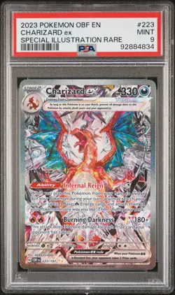 2023 POKEMON OBF EN-OBSIDIAN FLAMES SPECIAL ILLUSTRATION RARE CHARIZARD EX PSA 9 - Image 1