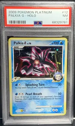 2009 Pokemon Platinum PALKIA G Holo #12 PSA 7 - Image 1