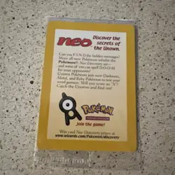 Sealed 2001 Entei Reverse Holo Pokemon Neo Discovery Black Star Movie Promo - Image 1