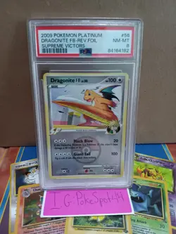 Pokemon 2009 Platinum Dragonite FB Crosshatch Holo PSA 8 "Error PSA Label" - Image 3