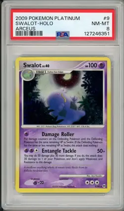 2009 Pokemon Platinum Arceus Swalot #9 PSA 8 - Image 1