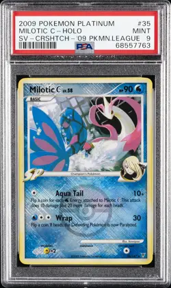 2009 POKEMON PLATINUM SUPREME VICTORS #35 MILOTIC C-HOLO PSA 9 - Image 1