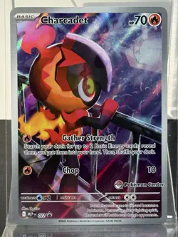 Charcadet MEP 022 Phantasmal Flames Pokemon Center Stamped Promo NM - Image 1