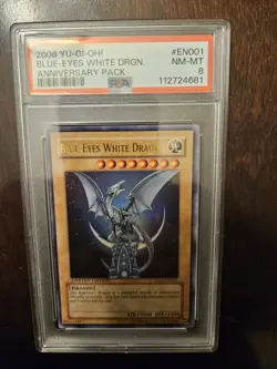 Yu-Gi-Oh TCG Blue Eyes White Dragon YAP1-EN001 Ultra Rare Limited Edition PSA 8 - Image 1