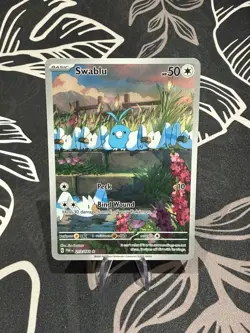 Pokemon TCG Card Swablu 213/182 Paradox Rift Illustration Rare Holo - NM - Image 1