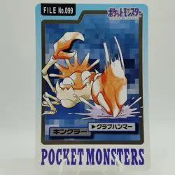 Pokemon Cards Bandai Carddass Kingler File No.099 1997 EX Japanese i404 - Image 1