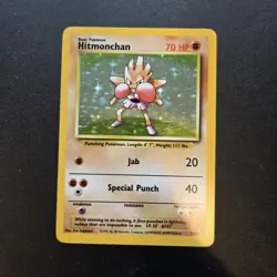 Pokemon Card - Hitmonchan 7/102 Rare Holo WOTC Base Set - Image 1