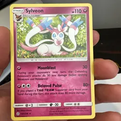 Pokemon Sylveon TCG Cosmic Eclipse Card Regular Rare 155/236 - Image 1