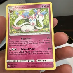 Pokemon Sylveon TCG Cosmic Eclipse Card Regular Rare 155/236 - Image 3