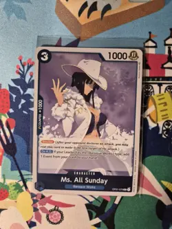 One Piece Card Game Pre Errata Ms. All Sunday OP01-079 Romance Dawn Near Mint - Image 1