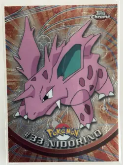 2000 Topps Chrome Pokemon Nidorino #33 Base Card - TV Animation Edition - Image 1
