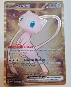 Pokemon TCG Mew EX Metal Gold NM 205/165 Scarlet & Violet 151 Promo Card - Image 1