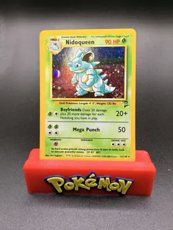 Pokemon TCG Nidoqueen Base Set 2 Holo Unlimited Rare Card 12/130 NM swirl - Image 1