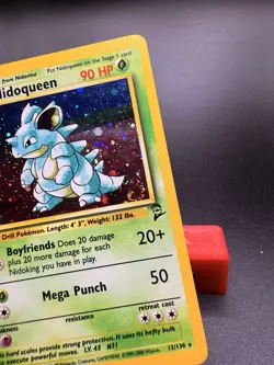 Pokemon TCG Nidoqueen Base Set 2 Holo Unlimited Rare Card 12/130 NM swirl - Image 2