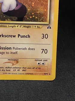 Poliwrath Holo Rare 9/75 Neo Discovery LP English Pokemon Card - Image 4