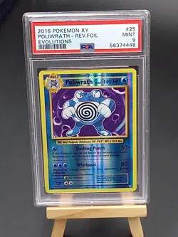 Pokemon Card Poliwrath Rev Evolutions XY Tartard 25/108 Amazing PSA 9 - Image 1