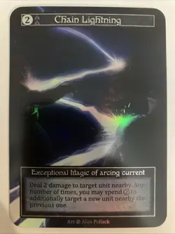 FOIL Exceptional Chain Lightning - Beta NM Sorcery: Contested Realm - Image 1