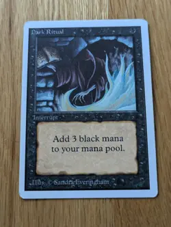 WOTC MTG Vintage Unlimited Edition Dark Ritual (MP) Magic the Gathering - Image 1