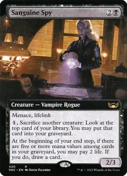 1x Sanguine Spy - Extended Art NM Eng MTG - Streets of New Capenna - Image 1