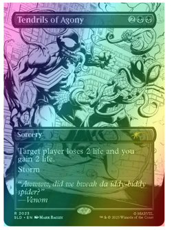 Tendrils of Agony (2023) - Foil - Borderless Marvel's Venom Secret Lair MTG - Image 1