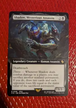 MTG Shadow, Mysterious Assassin 148 Rare Extended Art Final Fantasy Commander - Image 1
