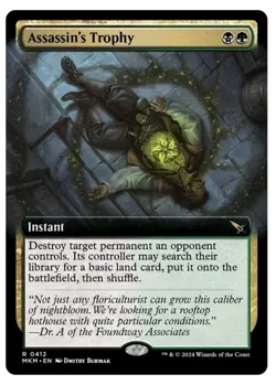 1x MTG Assassin's Trophy **Extended Art** - MKM Rare! NM Mint! - Image 1