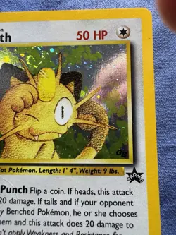 Meowth 10 Vintage WOTC Black Star Promo Holo Pokemon - Image 3