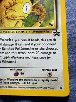 Meowth 10 Vintage WOTC Black Star Promo Holo Pokemon - Image 4