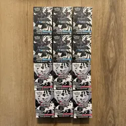 Pokemon 6x Black Bolt 6x White Flare Booster Bundle Box Sealed NEW - LOT OF 12 - Image 1