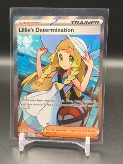 Lillie's Determination 169/132 Mega Evolution Full Art Pokemon NM - Image 1