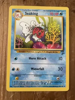 Pokemon TCG Seaking 60/130 Base Set 2 LP Condition - Image 1