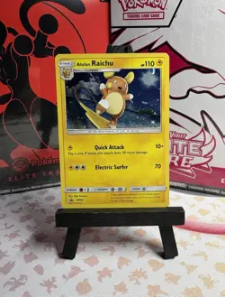 Raichu SM65 Sun & Moon Black Star Promo Rare Pokemon HD Fart Swirl - Image 1